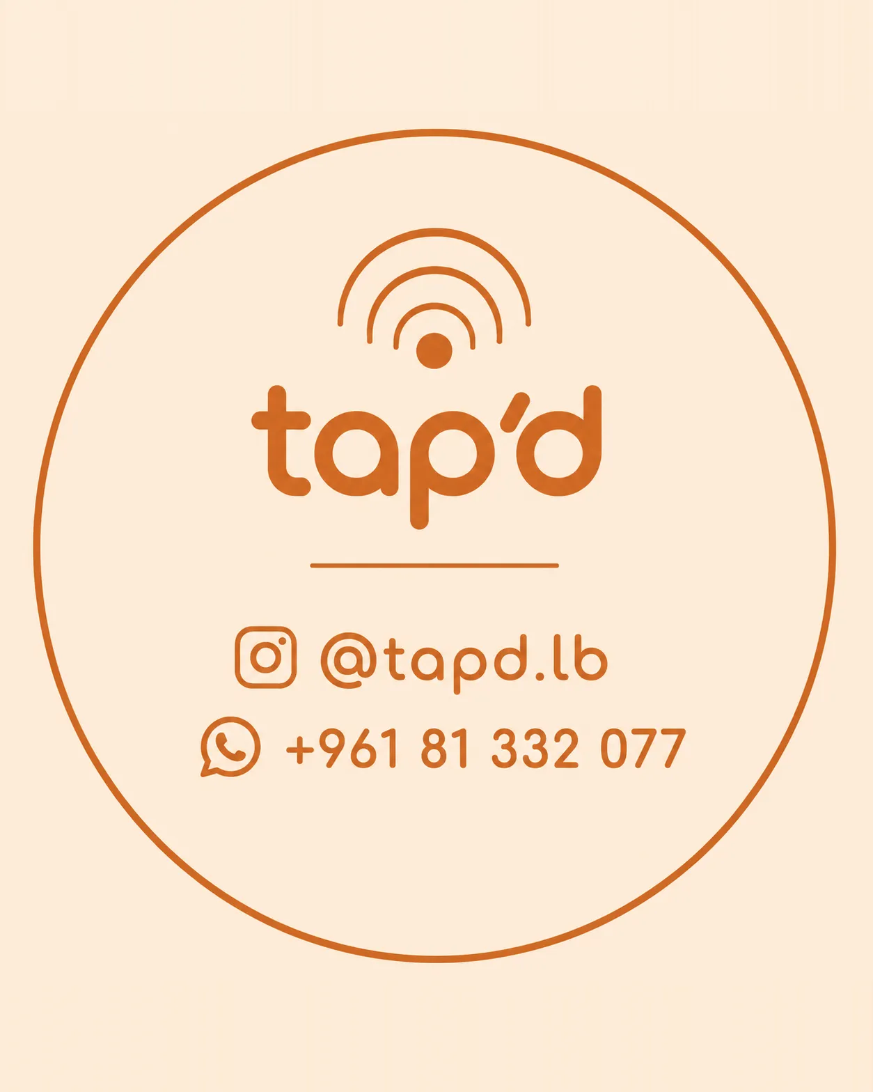 A custom tap'd tag, printed and programmed to order